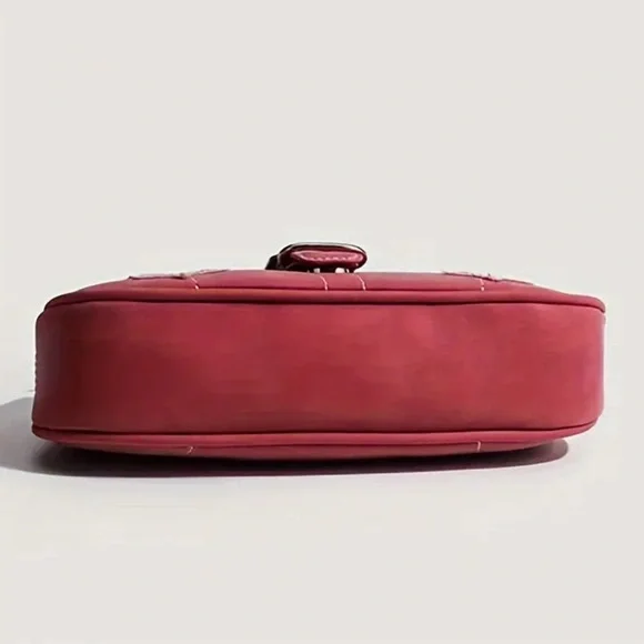 🆕 Y2K Style Satchel Handbag, Vegan Leather Bag -  Chain & Gothic Cross Accents - Picture 3 of 10